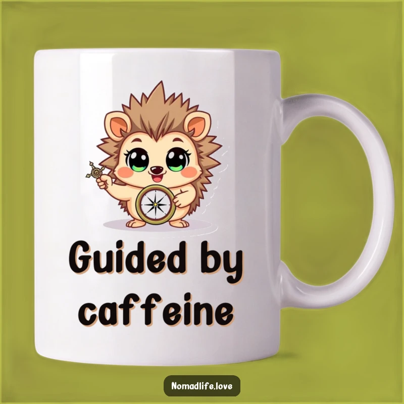 Funny Hedgehog Compass Mug: Hilarious Gift for Adventurers
