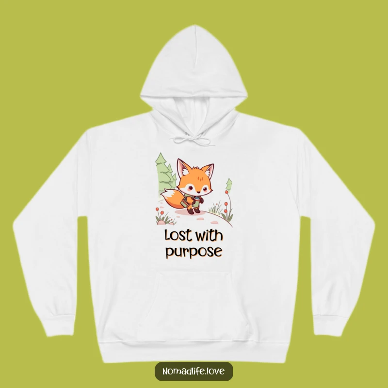 Funny Fox Kit Explorer Hoodie: Cozy & Hilarious Trail Companion Gift