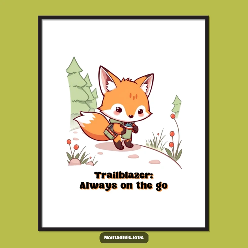 Funny Free Printable Wall Art: Mischievous Fox Kit Adventure Downloadable Decor