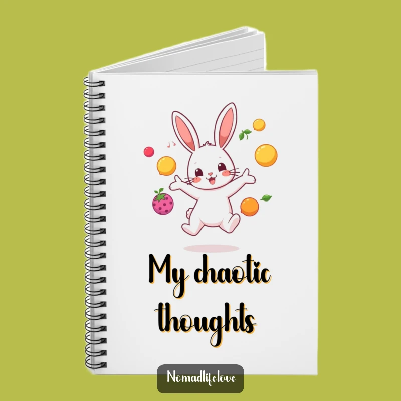 Funny Bunny Juggling Notebook: Jot Down Ideas with Fruity Fun
