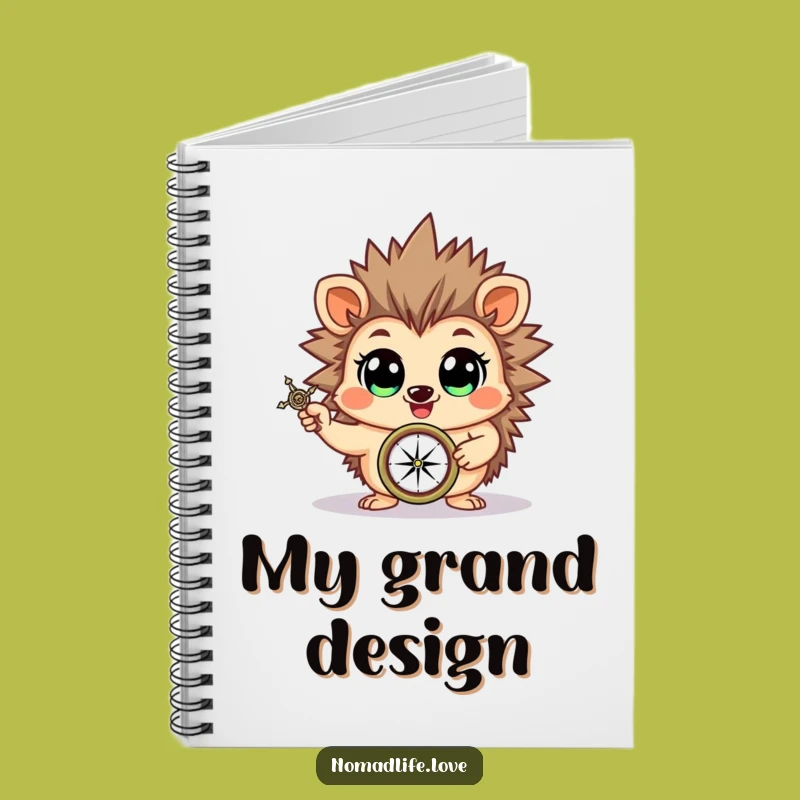 Funny Hedgehog Compass Journal: Chart Your Thoughts with Humor