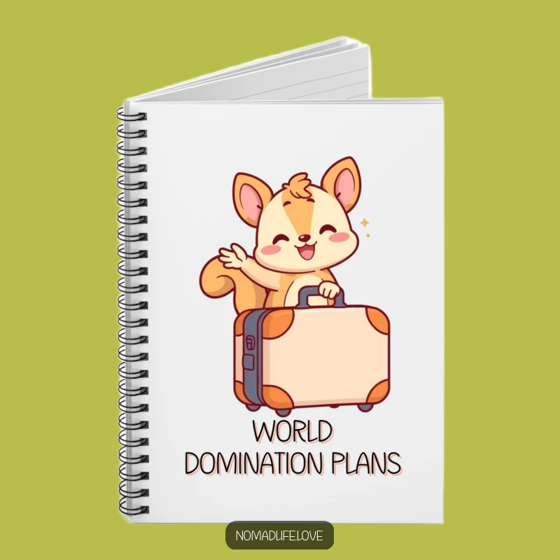 Funny Squirrel Suitcase Notebook: Wiggling Character Journal for Ideas & Funny Gift