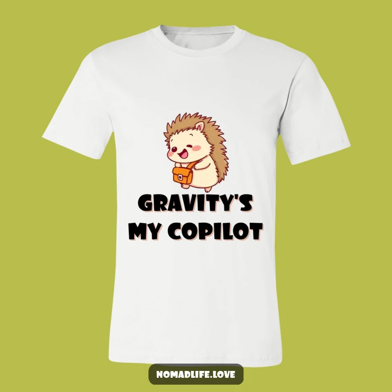 Funny Giggling Hedgehog T-Shirt: Hilarious Rolling Downhill Fun Tee Gift