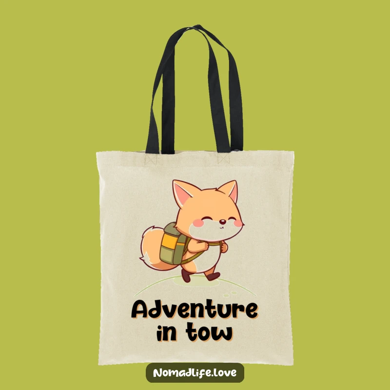 Funny Fox Hiking Tote Bag: Carry Your Gear with Giggles