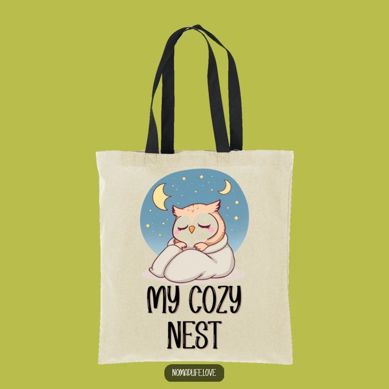 Funny Owl Sleeping Tote Bag: Hilarious Starry Night Companion Gift
